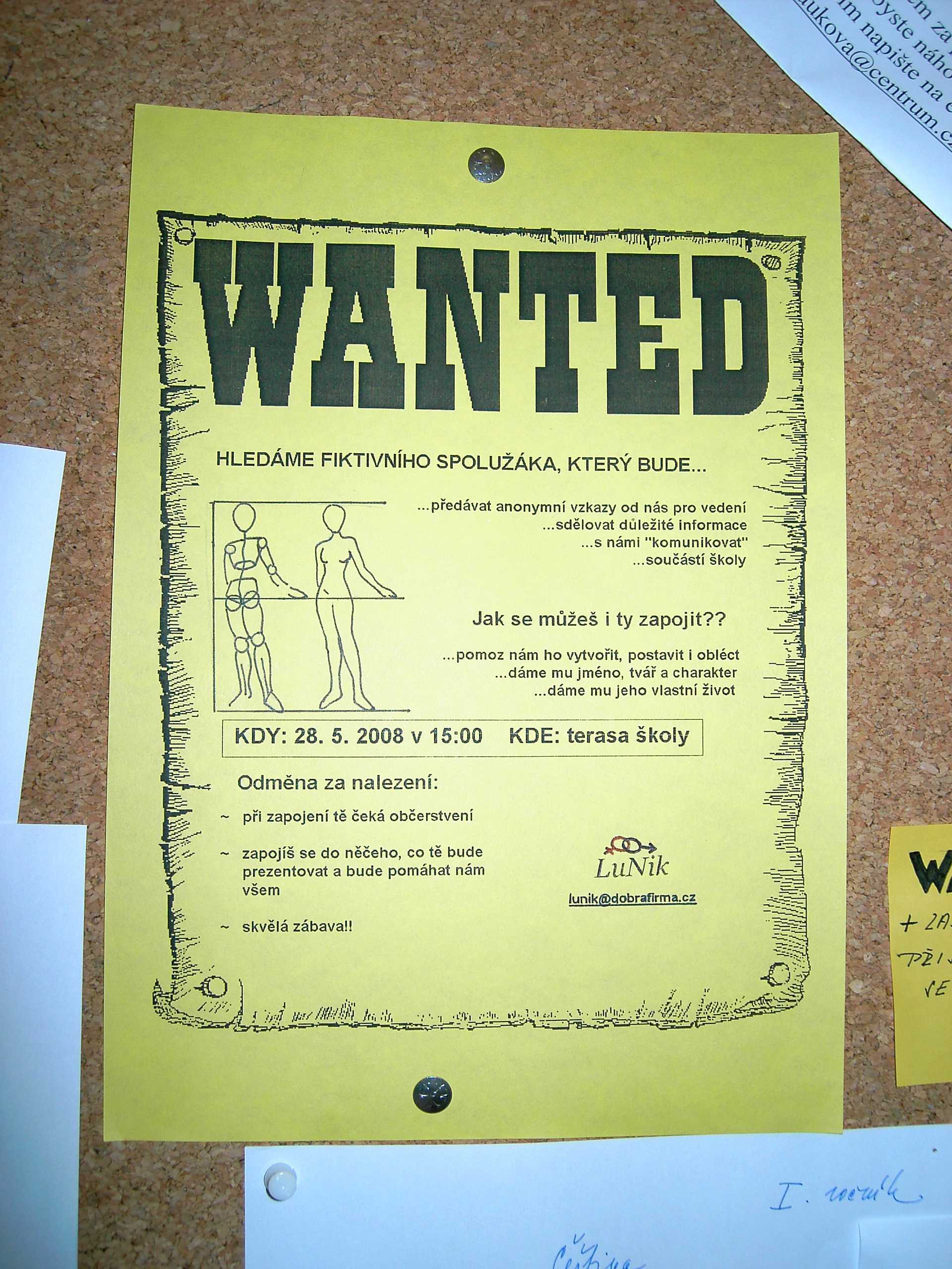 WANTED - leták